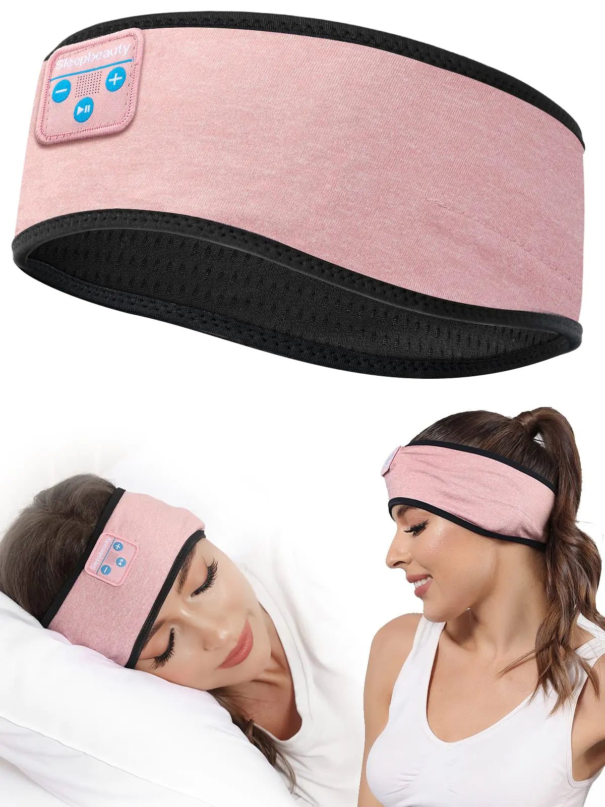 Sleepbeauty Sleep - Headphones - Wireless - Bluetooth - Headband - Comfy Sleeping Eye Mask Headphones Headset Sport Headband Earbuds Electronics Tech Gadgets Christmas Birthday Gifts for Women Men Running - Electro Euphoria